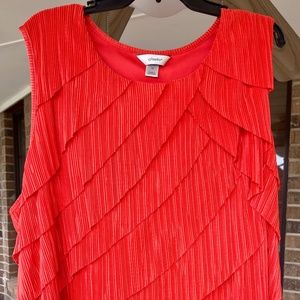 CJ Banks - red sleeveless top